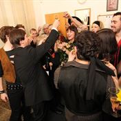 Villon po premiere Divadlo Na Jezerce premierovy pripitek foto Ivan Kahun
